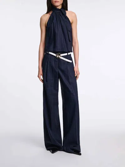 Dorothee Schumacher Pinstripe Shell With Bow Detail