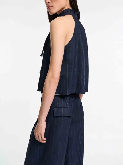 Dorothee Schumacher Pinstripe Shell With Bow Detail