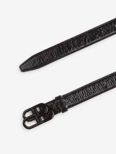Balenciaga Logo Buckle Belt In Black