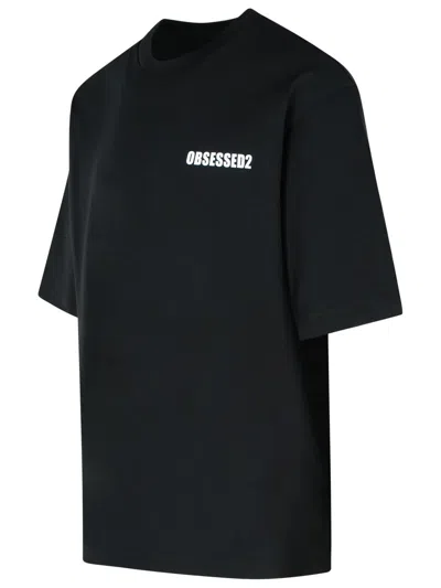 Dsquared2 Logo-print Cotton T-shirt In Black