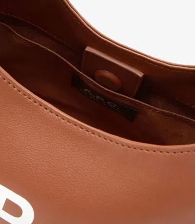 Apc A.p.c. Baby Ninon Shoulder Bag With Logo Print In Brown