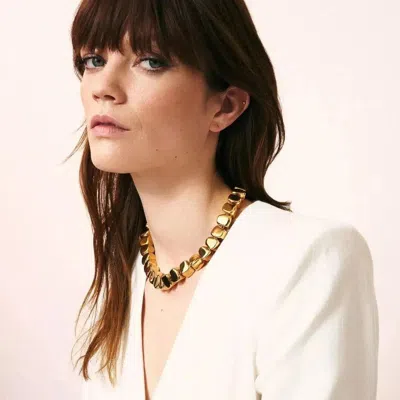 Vanessa Baroni Organic Shape Necklace In Gold