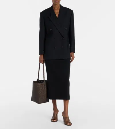 The Row Signum Leather Heeled Mules 90 In Brown