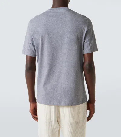 Brunello Cucinelli Cotton Crew Neck T-shirt In Gray