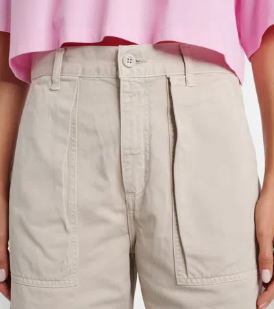 Agolde Sefton High-rise Barrel-leg Pants In Neutral