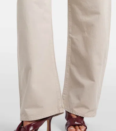 Agolde Sefton High-rise Barrel-leg Pants In Neutral