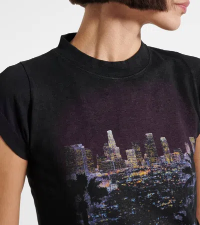 Balenciaga City Of Angels Shrunk T-shirt In Black