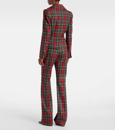 Vivienne Westwood Drunken Jacket With Tartan Wool Pattern In Multi