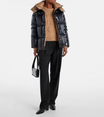 Moncler Karakorum Convertible Hooded Quilted Glossed-ripstop Down Jacket In Black