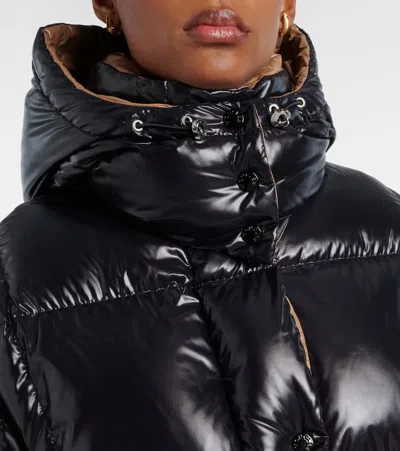 Moncler Karakorum Convertible Hooded Quilted Glossed-ripstop Down Jacket In Black