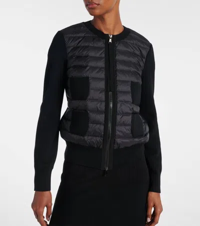 Moncler Padded Virgin Wool Zip-up Down Cardigan