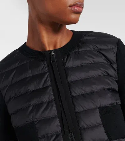 Moncler Padded Virgin Wool Zip-up Down Cardigan