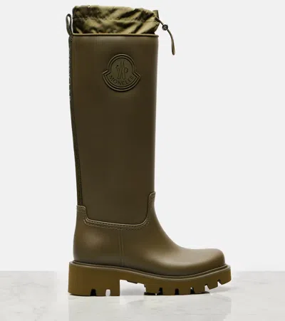 Moncler Women Kickstream High Rubber Rainboots In Multi