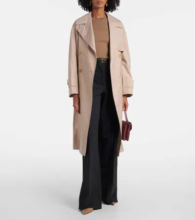 Max Mara Hazelnut-coloured T-shirt In Viscose Crêpe In Brown