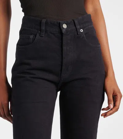 Saint Laurent 90s High-rise Flared Jeans In Black