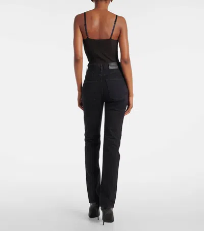Saint Laurent 90s High-rise Flared Jeans In Black