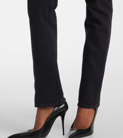 Saint Laurent 90s High-rise Flared Jeans In Black