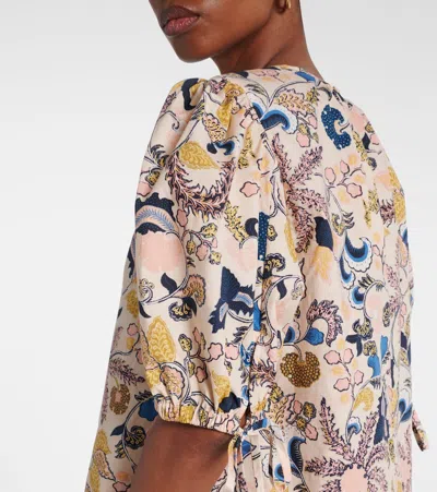 Ulla Johnson Coralie Short Sleeve Blouse Magnolia In Multi