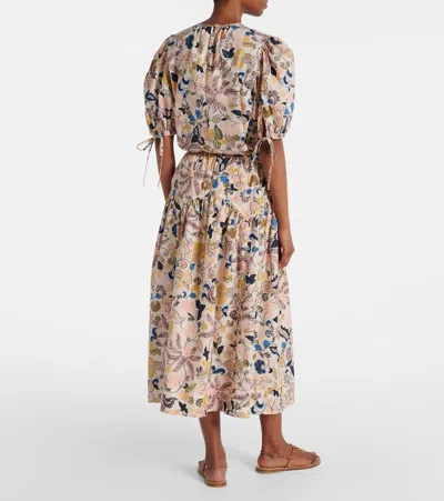 Ulla Johnson Rosen Floral Cotton Maxi Skirt In Multi