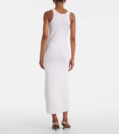 Max Mara Wool Maxi Dress In White