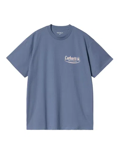 Carhartt Work In Progress Catalogue Oversize Organic Cotton Graphic T-shirt In Blue