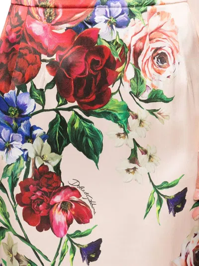 Dolce & Gabbana Longuette Skirt With Floral Print