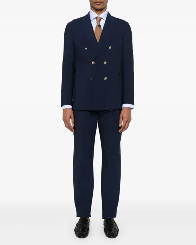 Eleventy Double-breasted Wool-blend Suit