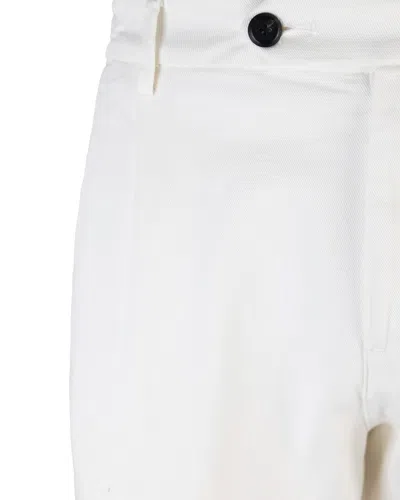 Eleventy White Cotton Trousers