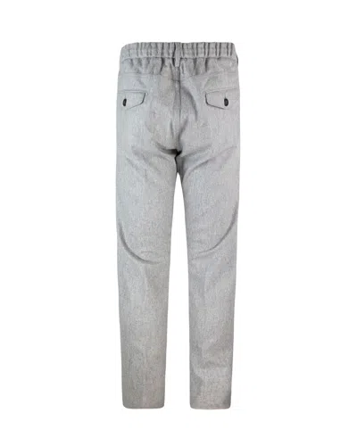 Eleventy Pantalone Jogger Grigio In Neutral