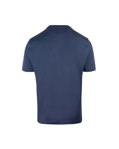 Eleventy Layered Cotton T-shirt In Blue