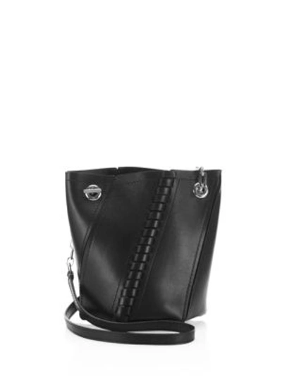 Shop Proenza Schouler Hex Mini Whipstitched Leather Bucket Bag In Black