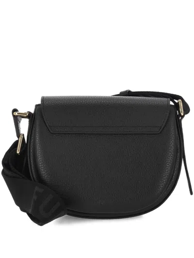 Furla Lotus Leather Crossbody Bag In Black