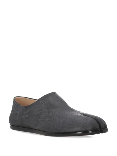 Maison Margiela Tabi Grey Branded Leather Slip On
