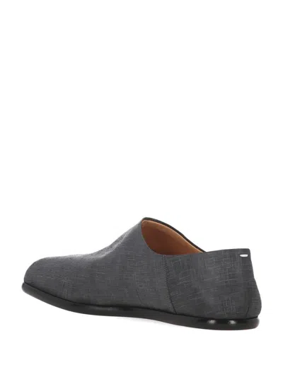 Maison Margiela Tabi Grey Branded Leather Slip On