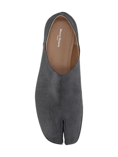 Maison Margiela Tabi Grey Branded Leather Slip On