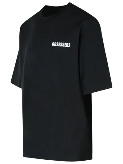 Dsquared2 Logo-print Cotton T-shirt In Black