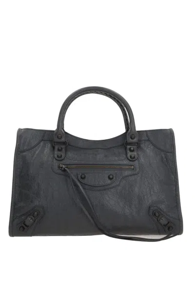 Balenciaga Dark Grey Le City Small Satchel