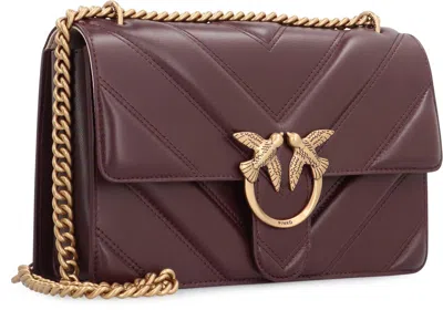 Pinko Love Bag Leather Crossbody Bag In Brown