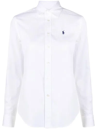 Polo Ralph Lauren Classic Long Sleeves Button Front Shirt Clothing In White