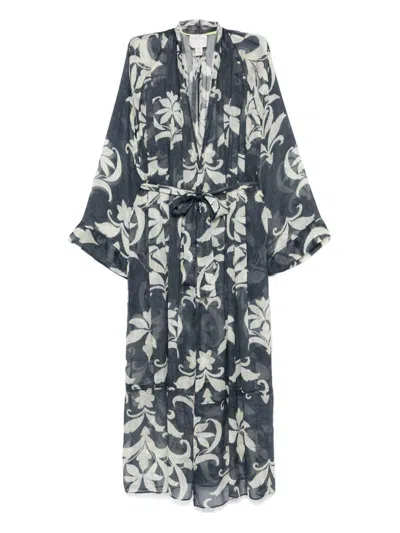 Forte Forte Printed Linen And Silk Gown