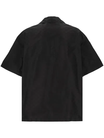 Gucci Gg Black Cotton Silk Shirt In Black