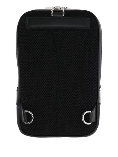 Gucci Gg Supreme Leather Crossbody Bag In Black