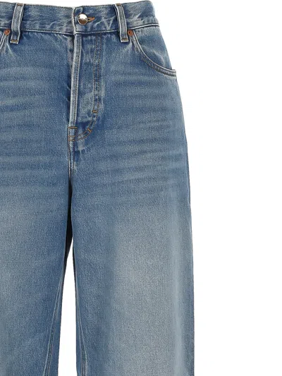 Gucci Light Blue Washed Denim Trousers In Blue