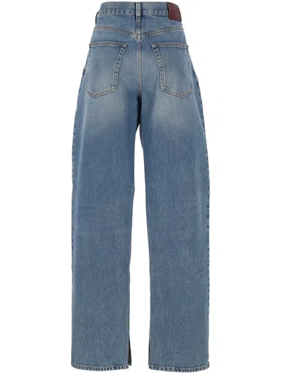 Gucci Light Blue Washed Denim Trousers In Blue
