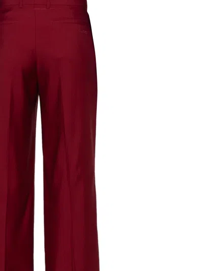 Gucci Red Tailored Wool Trousers In Red