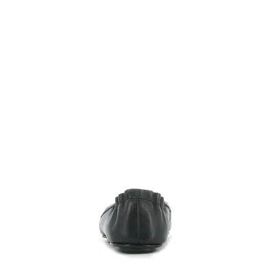 Tory Burch Minnie Travel Ballet With Metal Logo In Black