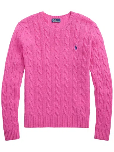 Polo Ralph Lauren Cable Knit Sweater With Round Neckline And Long Sleeves