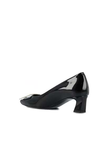 Roger Vivier Belle Vivier Patent Pumps With Metal Buckle