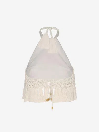 Andres Otalora A-mar Handmade Macrame Cotton-linen Top