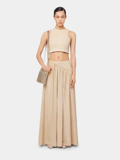 Rabanne Gathered Maxi Skirt In Neutral